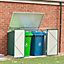 Livingandhome 5.5 x 3.5 ft Green Metal Garden Storage Shed Bin Store for Trash Can Recycle Bin Tool Debris