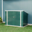 Livingandhome 5.5 x 3.5 ft Green Metal Garden Storage Shed Bin Store for Trash Can Recycle Bin Tool Debris
