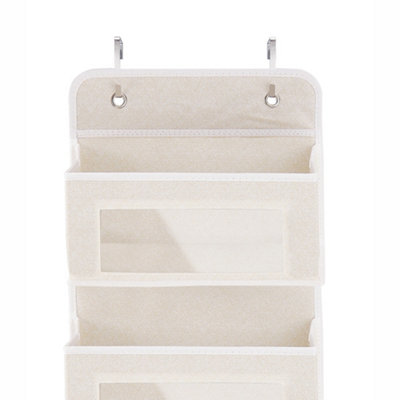 Livingandhome 4 Tiers Beige Hanging Handbag Purse Storage Closet