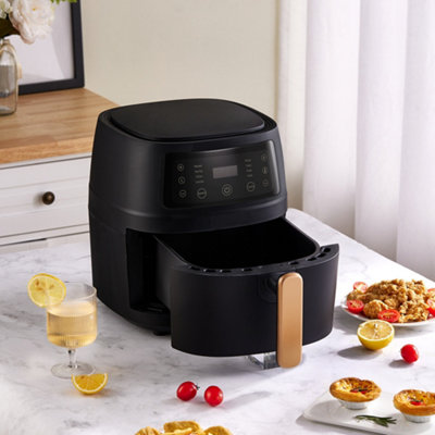 Livingandhome 5L Touchscreen Air Fryer Black
