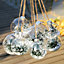 Livingandhome 5Pcs Clear Glass Hanging Ball Christmas Tree Drop Ornaments 6cm
