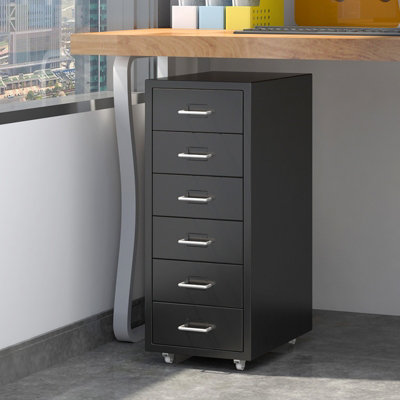 Rolling metal deals file cabinet