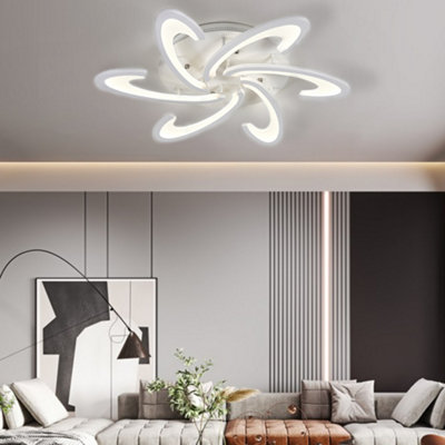 Livingandhome 6 Lights Floral Special Design Energy Efficient LED Semi ...