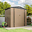 Livingandhome 6 x 4 ft Apex Metal Garden Shed Garden Storage Tool Shed with Lockable Door