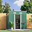 Livingandhome 6 x 4 ft Dark Green Garden Tool Storage Shed with Lockable Door