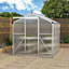 Livingandhome 6 x 6 ft Aluminium Hobby Greenhouse with Window Opening