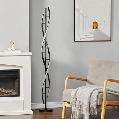 Livingandhome 60W Modern Foot Switch LED Living Room Floor Lamp White Light 150 cm