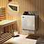 Livingandhome 6KW Silver Sauna Heater with Outer Digital Controller for Spa Room