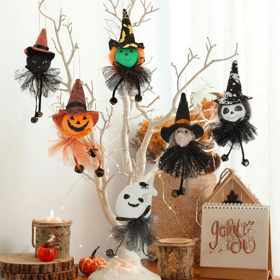 Livingandhome 6Pcs Cute Fabric Halloween Hanging Decoration Set ...