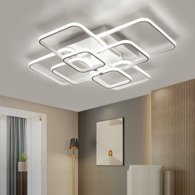 Livingandhome 8 Lights Contemporary LED Energy Efficient Semi Flush ...