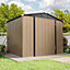 Livingandhome 8 x 6 ft Apex Metal Garden Shed Garden Storage Tool House with Lockable Door and Base Frame