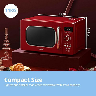 Livingandhome 800W 20L Freestanding Microwave Oven With LED Display and ...