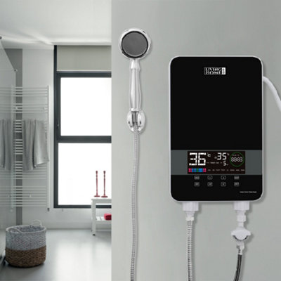 Livingandhome 8kW Electric Instant Hot Water Heater Tankless with Shower  Kit | DIY at Bu0026Q