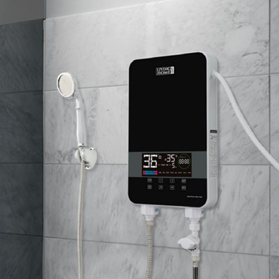 Livingandhome 8kW Electric Instant Hot Water Heater Tankless with Shower  Kit | DIY at Bu0026Q
