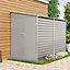 Livingandhome 8x4 ft Lean To Metal Shed Garden Storage Shed with Lockable Door White