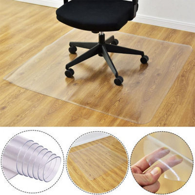 Livingandhome Anti Slip PVC Rectangular Office Chair Mat Floor