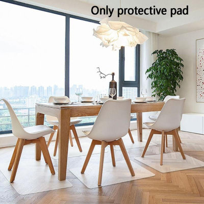 Livingandhome Anti Slip PVC Rectangular Office Chair Mat Floor