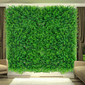 Livingandhome Artificial Plant Green Grass Indoor Outdoor Hedge Wall Panels Trellis Backdrop Decor 40 x 60cm