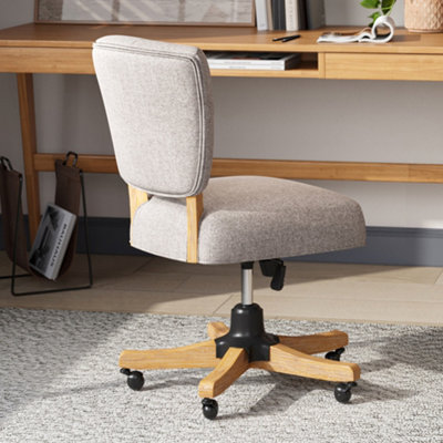 Office chair discount with wooden legs