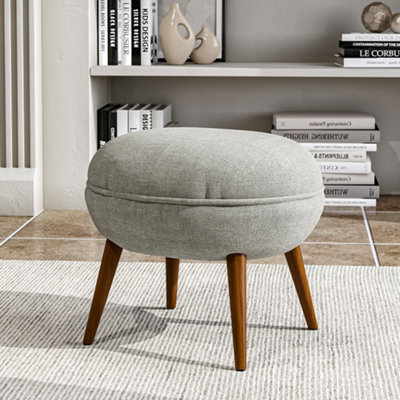 Footstool with wooden deals legs