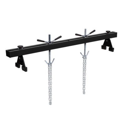 Livingandhome Black Adjustable Steel Engine Support Bar 1.5M 500kg