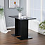 Livingandhome Black Contemporary Rectangular Wooden Dining Table