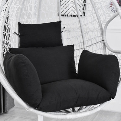 Livingandhome Black Cotton Filled Egg Hanging Chair Cushion Seat Pad DIY at B Q