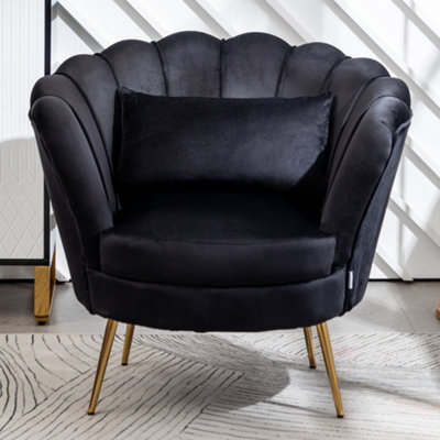 Black scallop online chair