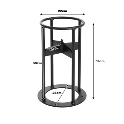 Livingandhome Black Portable Manual Heavy Duty Steel Log Kindling