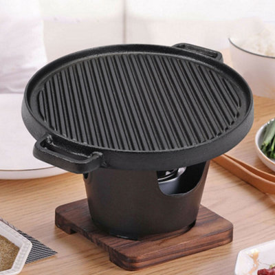 Round cast clearance iron grill pan