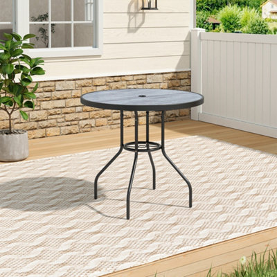 Round outdoor coffee table deals with umbrella hole