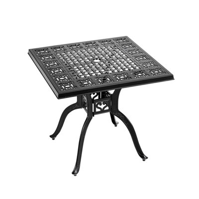 Square aluminum discount outdoor dining table