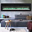Livingandhome Black Wall Mounted or Freestanding Adjustable Flame Electric Fireplace 40 Inch