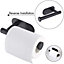 Livingandhome Black Wall Mounted Stainless Steel Paper Roll Holder