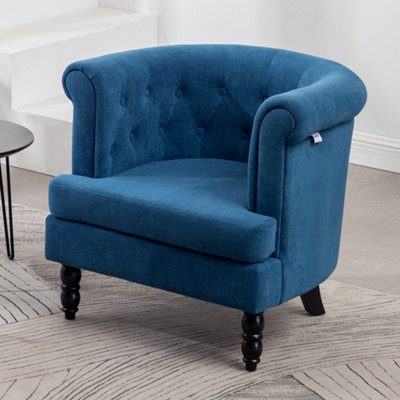 Blue velvet 2025 bucket chair