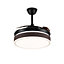Livingandhome Brown 3 Blade Dimmable Ceiling Fan Light with Remote Control 42 Inch