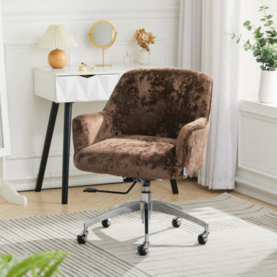 Velvet tufted best sale swivel desk chair