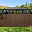 Livingandhome Brown Natural Rolled Willow Privacy Fence Screening for Outdoor  4m W x 1.5m H