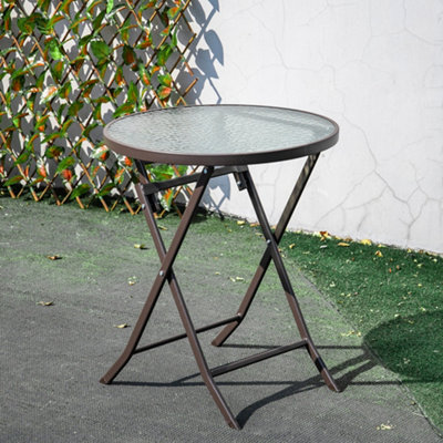 Small round deals outdoor table