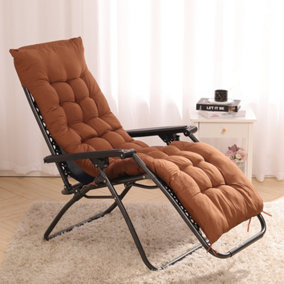 Livingandhome Brown Sun Lounger Cushion Seat Pads