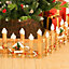 Livingandhome Christmas Wood Tree Fence Xmas Tree Border Scene Decoration