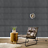 Livingandhome Classic Black and Grey Stripes Non Pasted Removable PVC Contact Wallpaper Roll 950cm