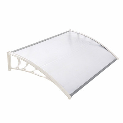 Livingandhome Curve Door Canopy Awning Outdoor Rain Shelter for Window,Porch and Door W 150 cm x D 100 cm x H 28 cm