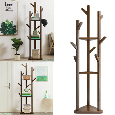 Dark brown shop coat rack