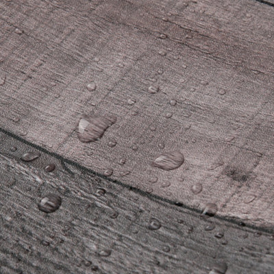 Livingandhome Dark Brown Retro Wood Panel Effect Waterproof Smooth Wallpaper 600 cm