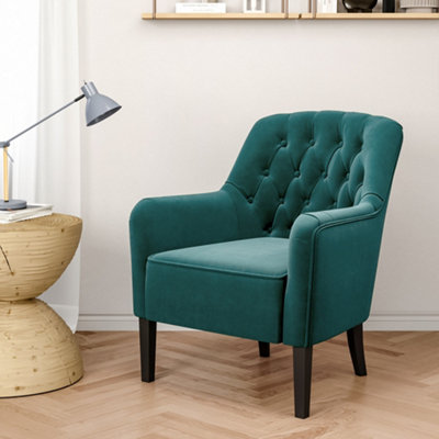 Dark teal 2024 wingback chair