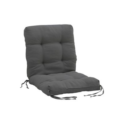 Livingandhome Dark Grey 2 Seat Garden Bench Chair Seat Pad Cushion L ...