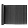 Livingandhome Dark Grey PVC Privacy Fence Sun Blocked Screen Panel Blindfold for Balcony 1.5 x 5 M