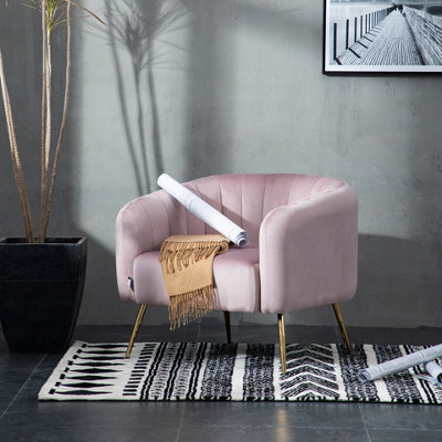 Dusky pink accent online chair