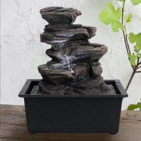 Livingandhome Electric Water Feature Fountain LED Light